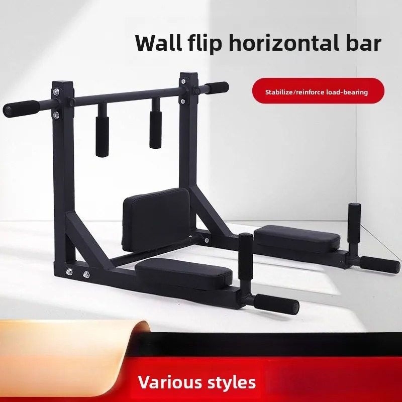 Pull Up Bar Wall Mounted - Wandmontagebare omkeerbare snelkoppeling dipbar multi grip