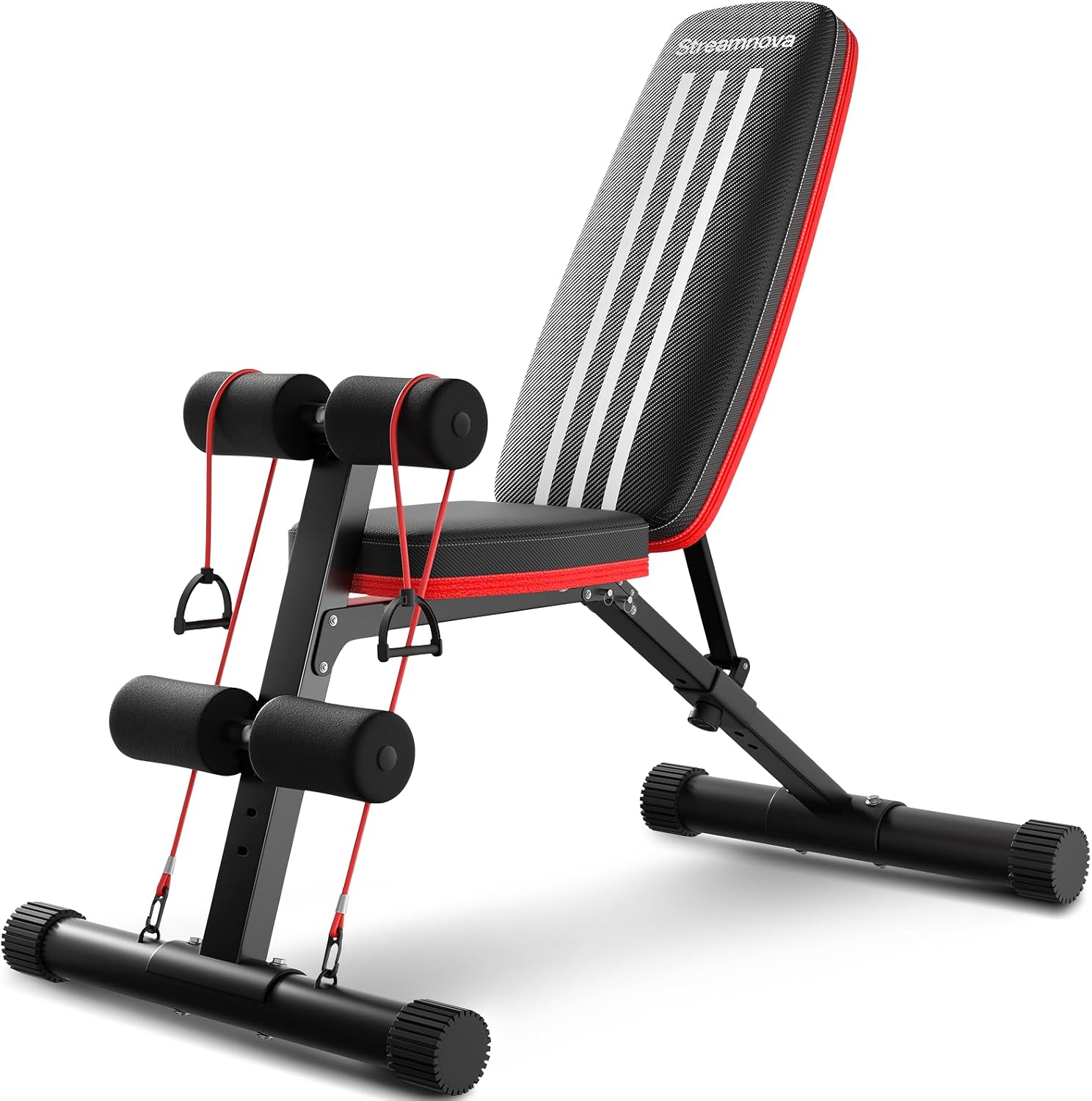 Bench Press Adjustable Incline - Verstelbare, inklapbare gewichthefbank, met vlakke, hellende