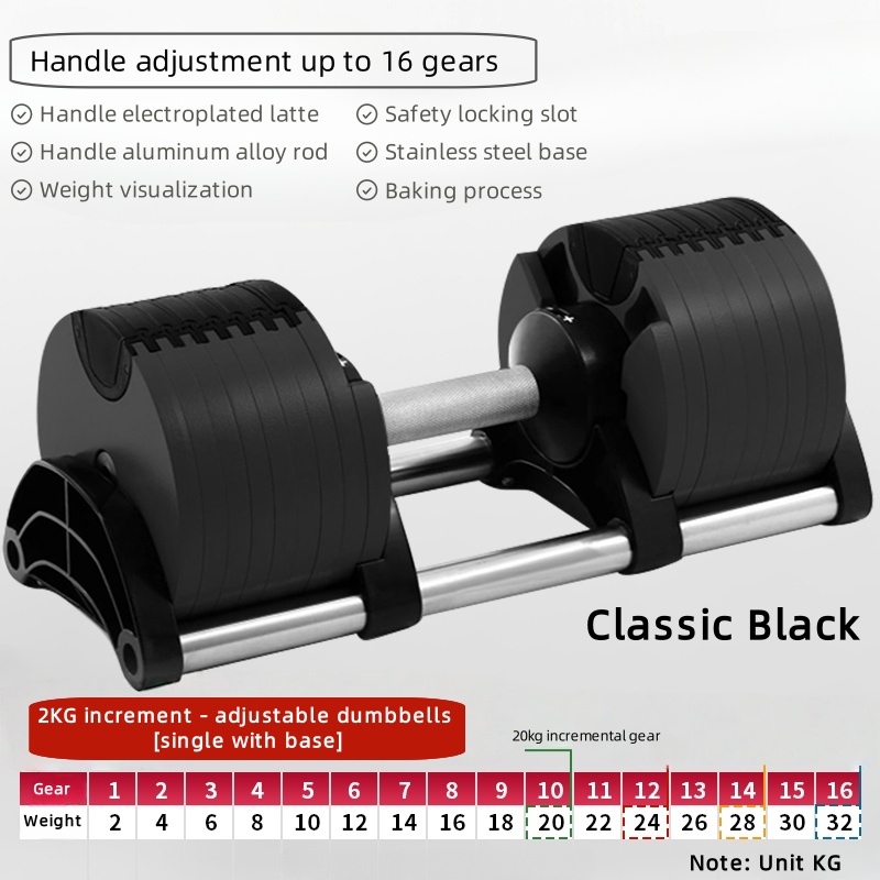 Adjustable Dumbbell 40Kg Pair - Verstelbare halters voor thuis, snel verstelbare