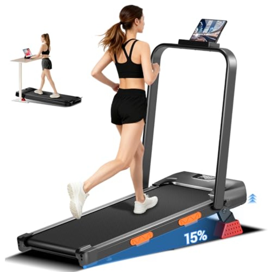 Treadmill Incline Home 3Hp - 3-in-1 opvouwbare loopband voor thuis en