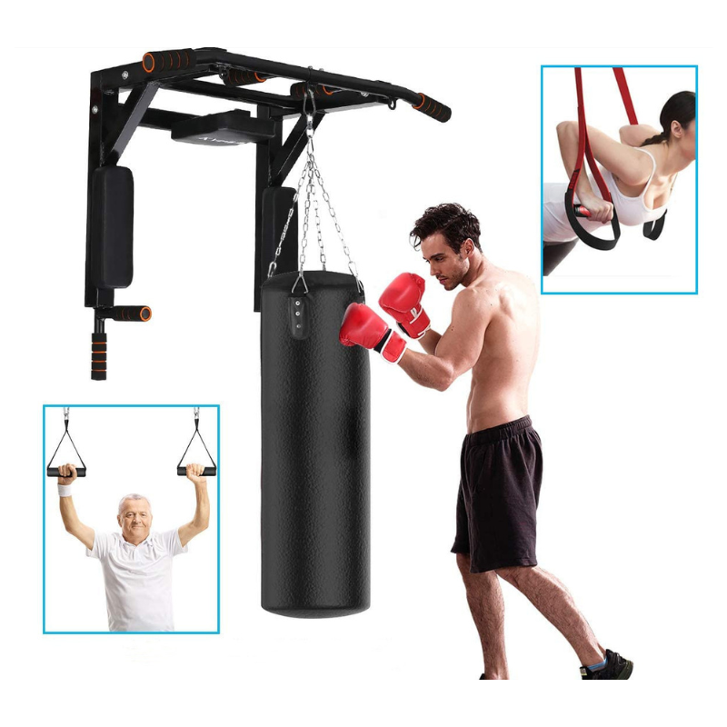 Pull Up Bar Wall Mounted - 2026 Fitness Duurzame Stalen Multifunctionele Wandgemonteerde
