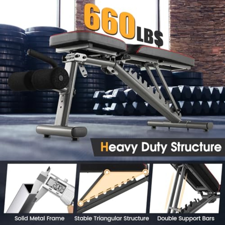 Verstelbare Gewichtsbank 660lb - Bench Press Adjustable Incline recensie en prijs