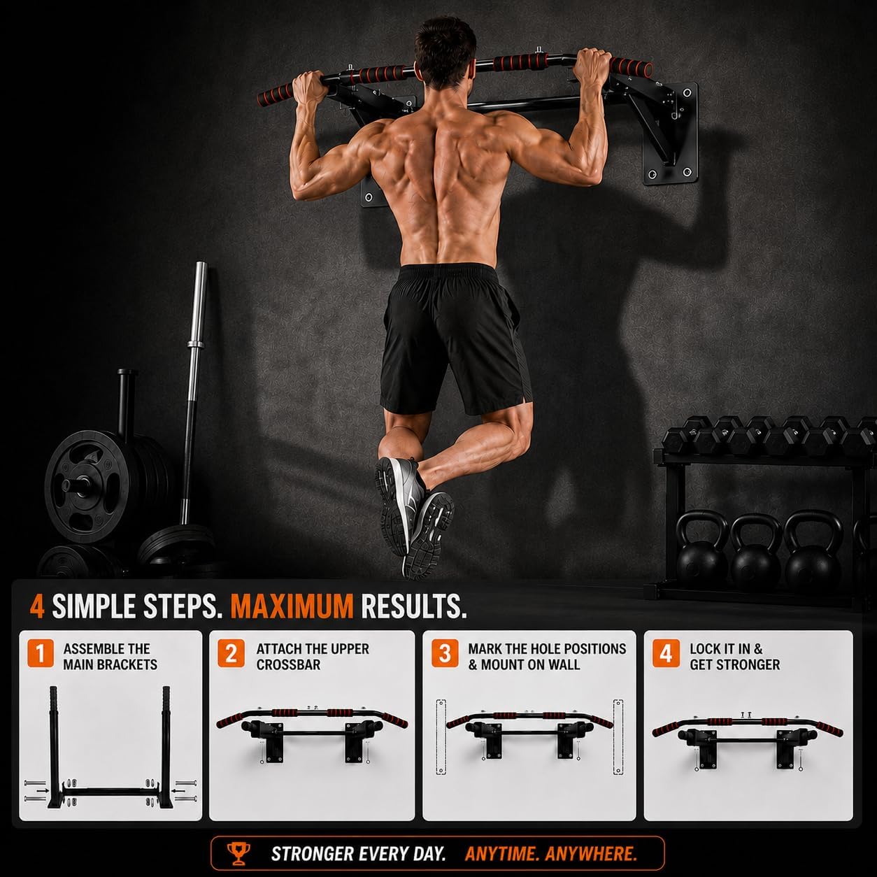 Pull-up bar voor thuisgebruik, - Pull Up Bar Wall Mounted recensie en prijs
