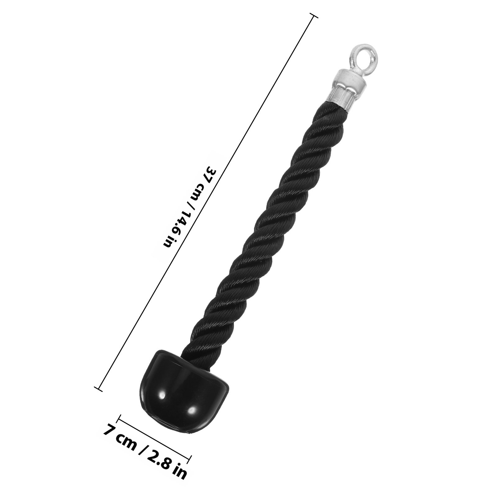 Zware, zwarte nylon trekkoord  - Cable Crossover Machine Home recensie en prijs