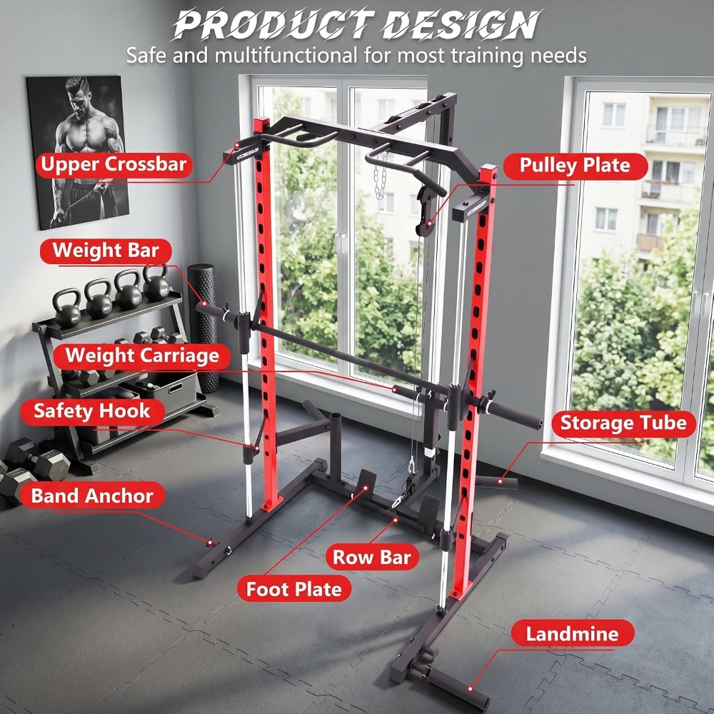 All-in-one Smith Machine Power - Smith Machine Home Gym Power Rack recensie en prijs