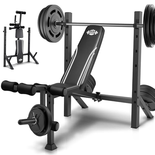 900LBS Gewichtsbankset met Squ - Bench Press Adjustable Incline recensie en prijs