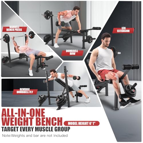 900LBS Gewichtsbankset met Squ - Bench Press Adjustable Incline recensie en prijs