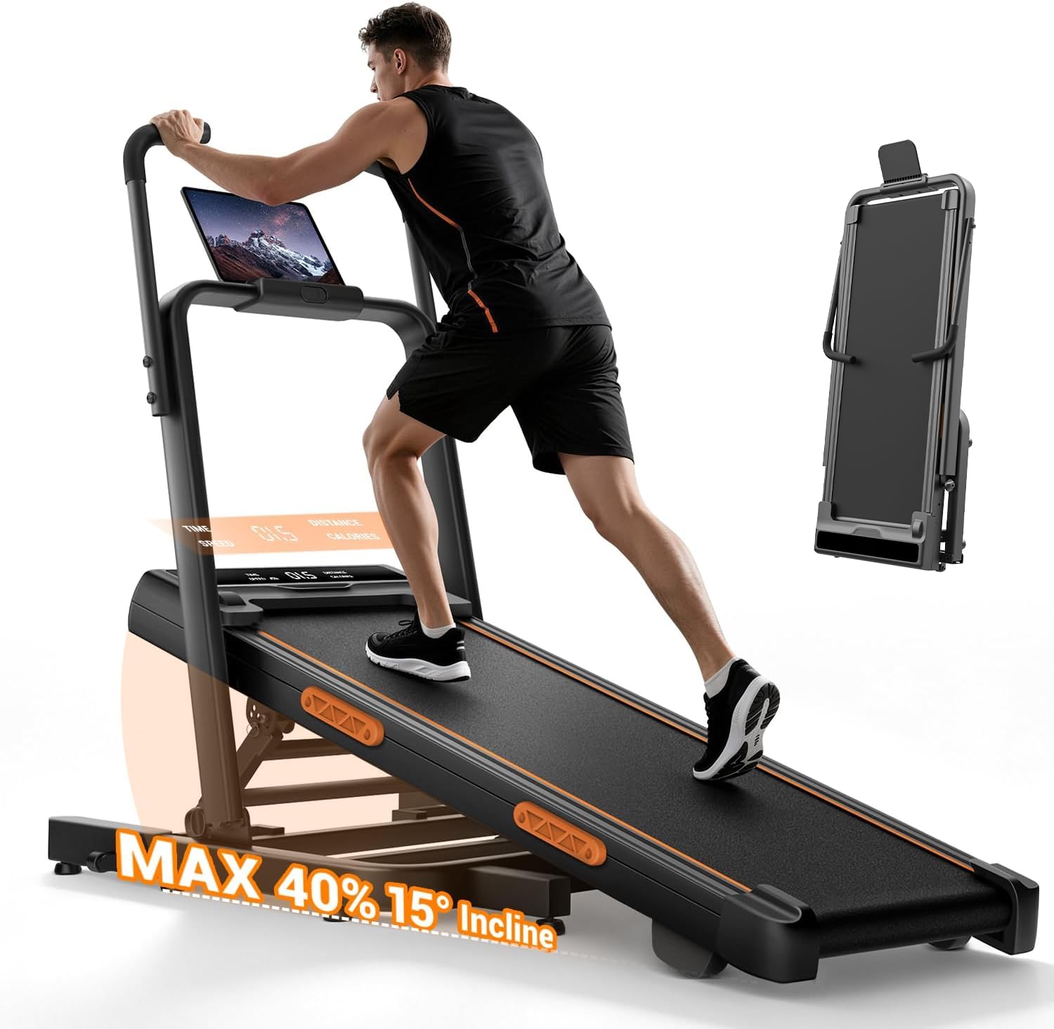 Loopband met 40% hellingshoek, - Treadmill Incline Home 3Hp recensie en prijs