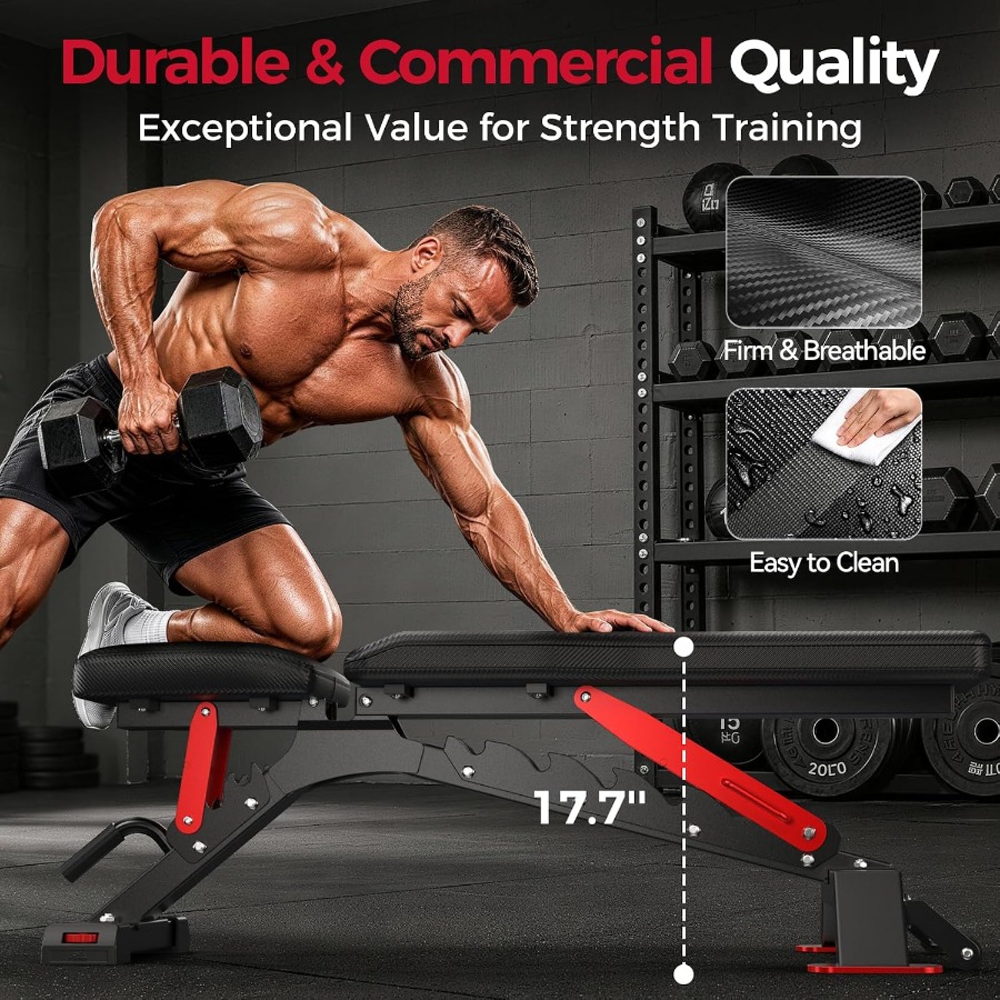 WB7 Gewichtsbank, 1300LBS Comm - Bench Press Adjustable Incline recensie en prijs